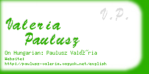 valeria paulusz business card